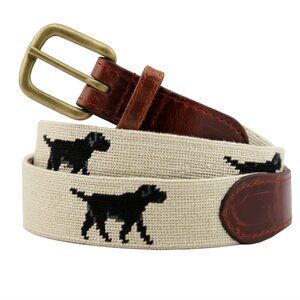 Smathers and Branson Black Lab Needlepoint belt 38